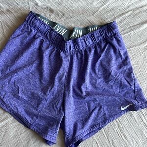 Nike Women's Heathered Purple Athletic Shorts